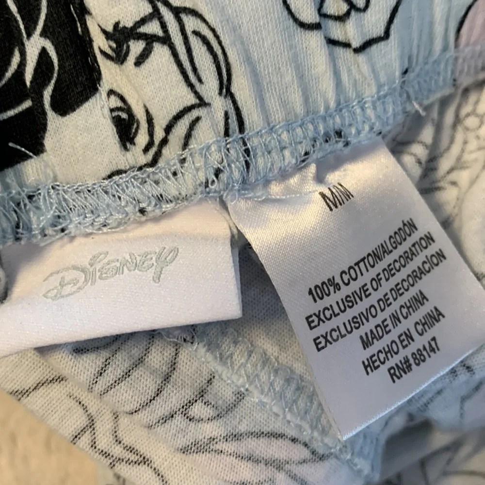 Medium Disney Beauty and the Beast 100% cotton pajama pants capris
